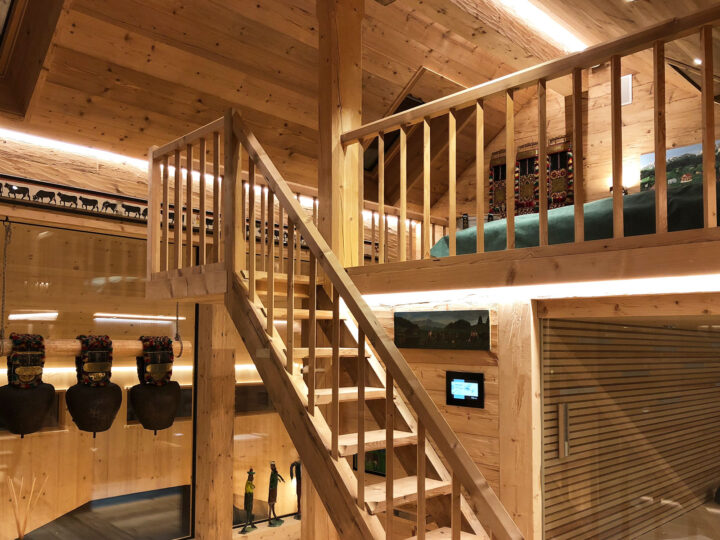 Appenzeller Haus in Hundwil - Maisonette Zimmer im Holzhaus mit Elektroinstallationen